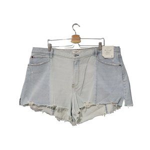 Abercrombie & Fitch Denim Shorts High Rise Size 35/20 The cutoff Short Color Blu
